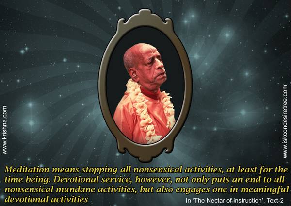 What is meditation by srila prabhupada